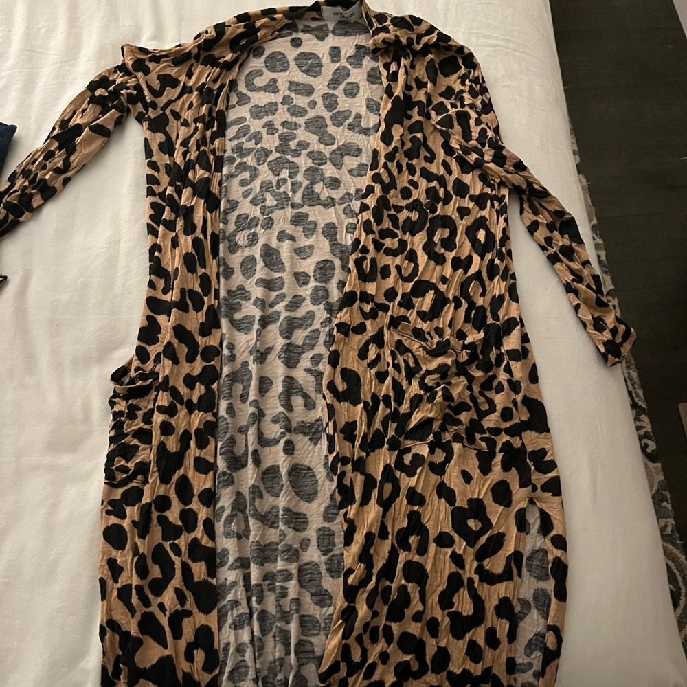 CJLA cheetah cardigan